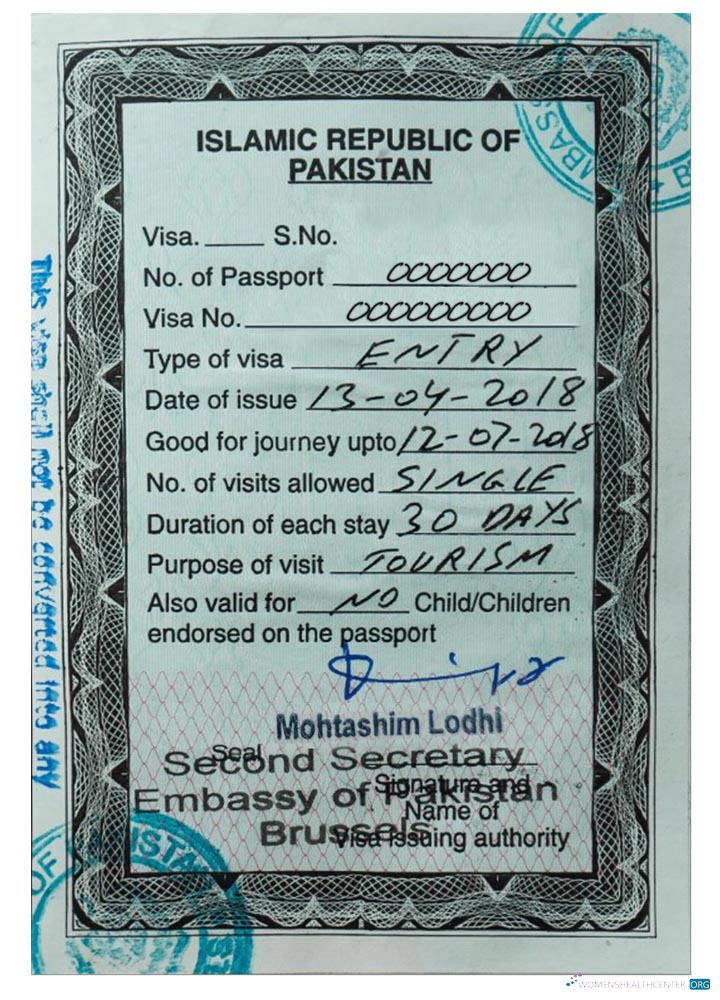 Download PAKISTAN entry visa Photoshop template